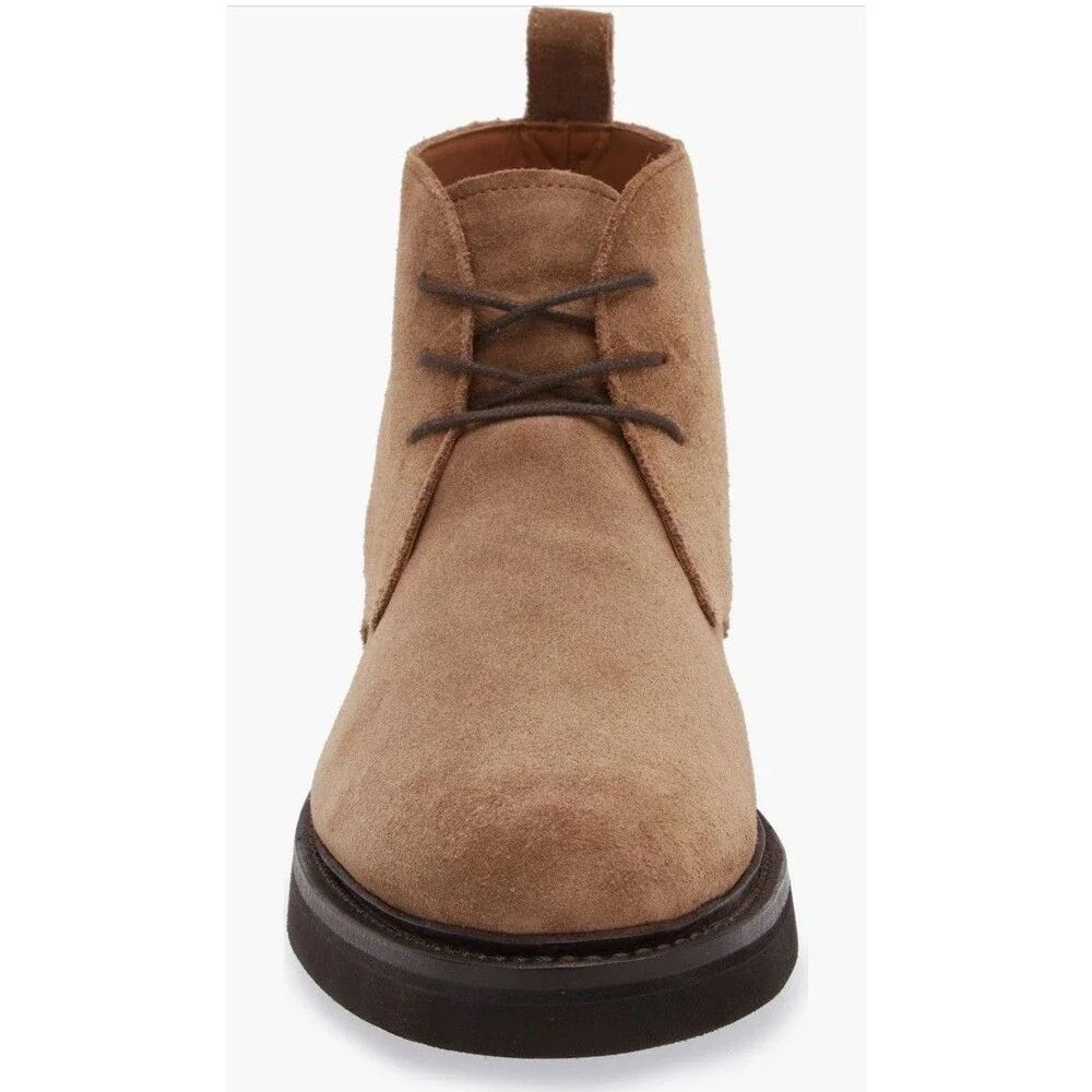 New Allen Edmonds Downing Chukka Boot Men Suede Leather 12 D Shoes Chustnut